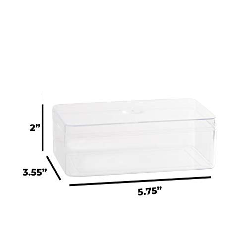 Clear Acrylic Boxes 5.75"X3.55"X2" 8 Pack