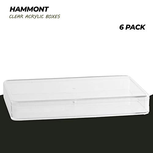 Clear Acrylic Boxes 7.25"X4.75"X1" 6 Pack