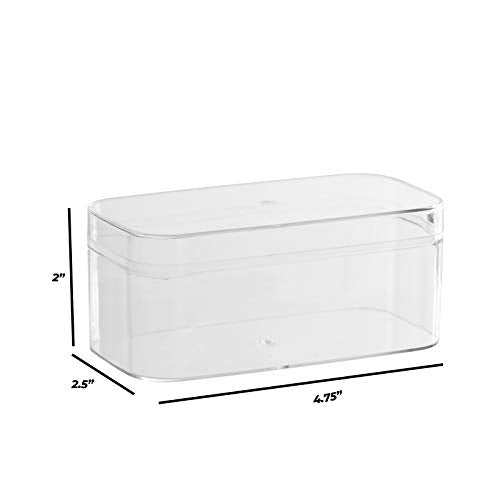 Clear Acrylic Boxes 4.75"X2.5"X2" 12 Pack