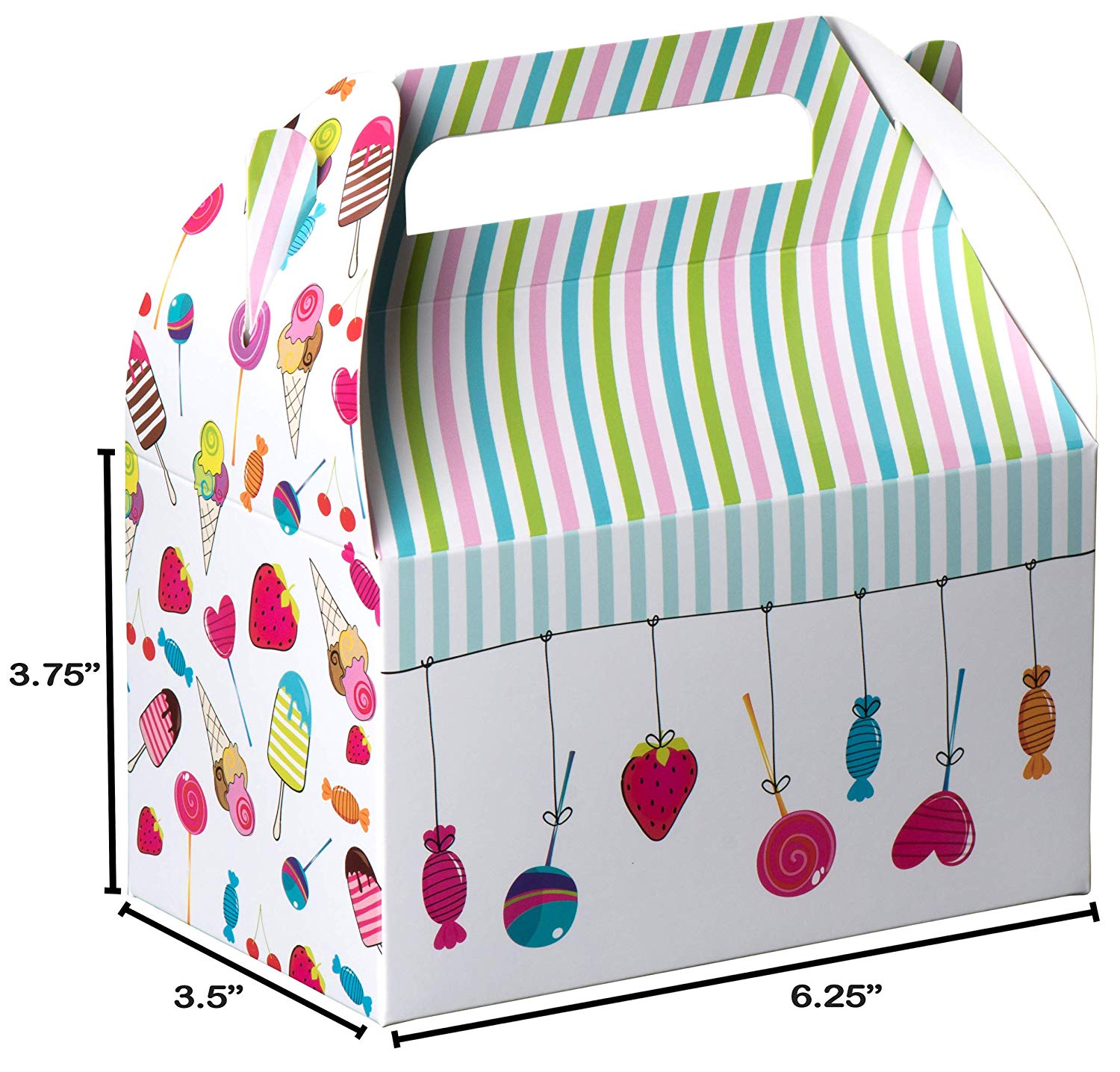 Paper Treat Boxes Ice Cream 10 Pack 6.25" X 3.75" X 3.5"