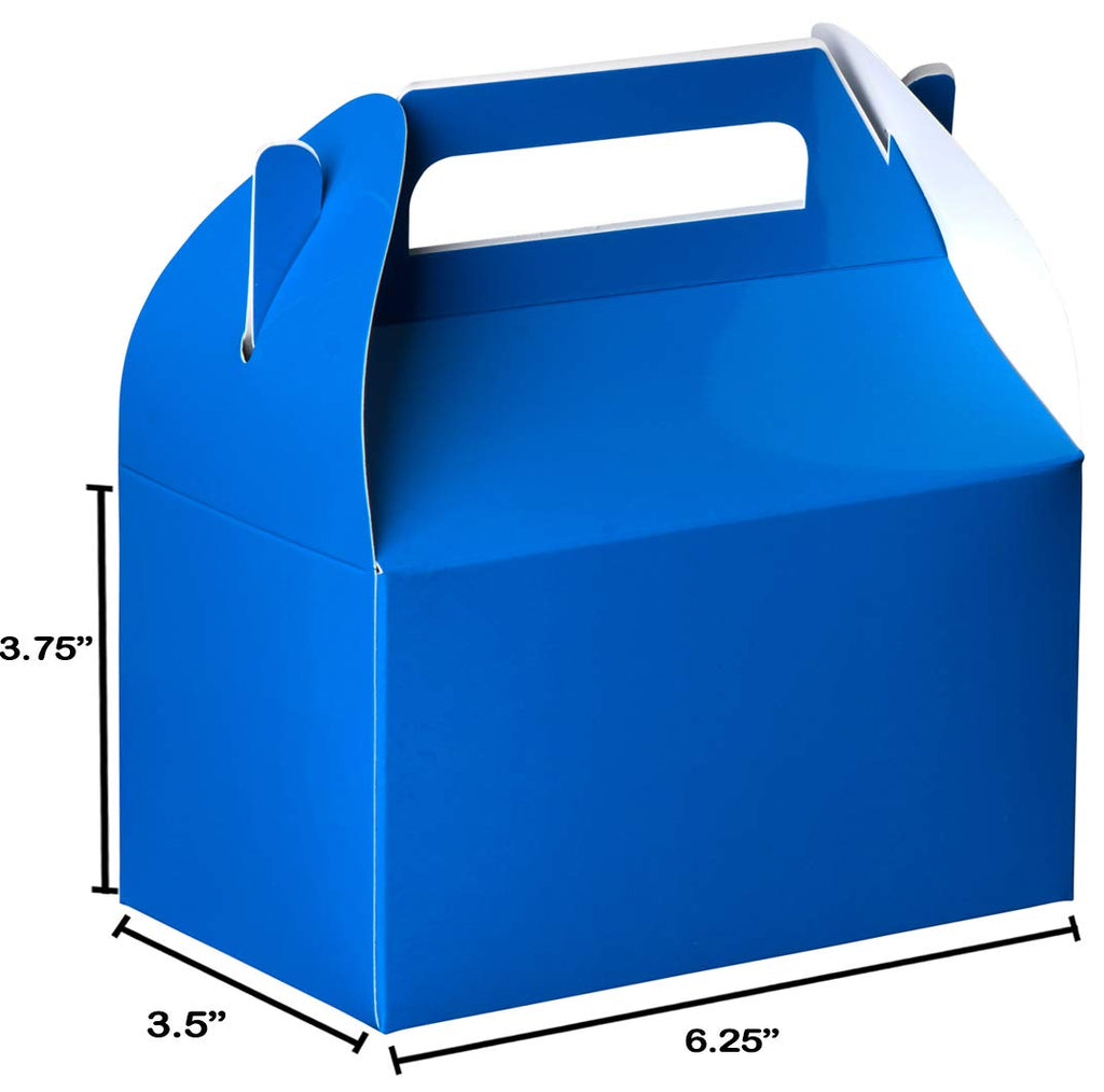 Blue Party Favors Paper Treat Boxes 10 Pack 6.25" X 3.75" X 3.5"