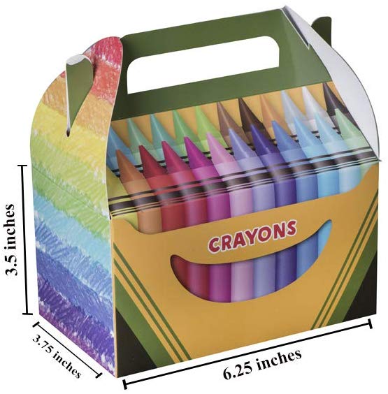 Crayon Paper Treat Boxes 10 Pack S 6.25" X 3.75" X 3.5"