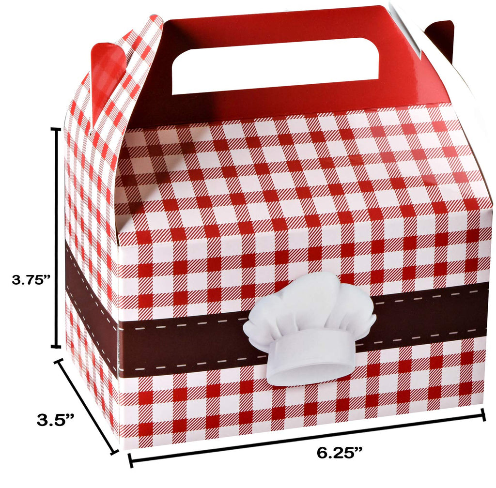 Chef Paper Treat Boxes 6.25" X 3.75" X 3.5" 10 Pack