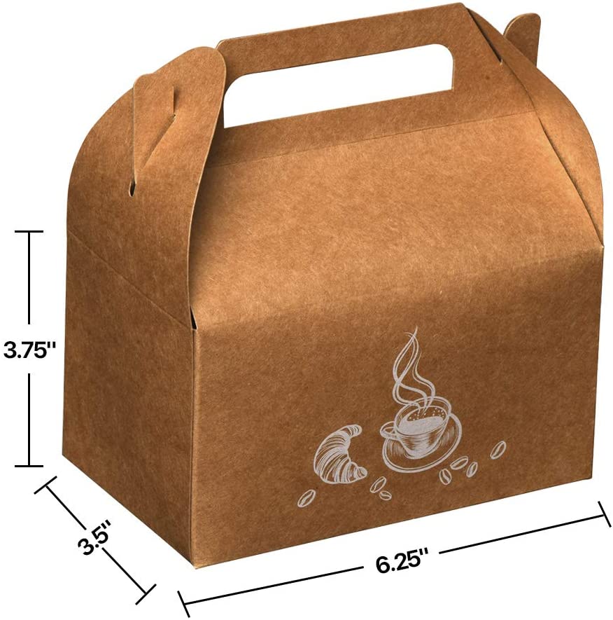 Café Paper Treat Boxes 10 Pack 6.25" X 3.75" X 3.5"