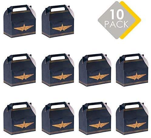 Paper Treat Boxes 10 Pack 6.25" X 3.75" X 3.5" Pilot Design
