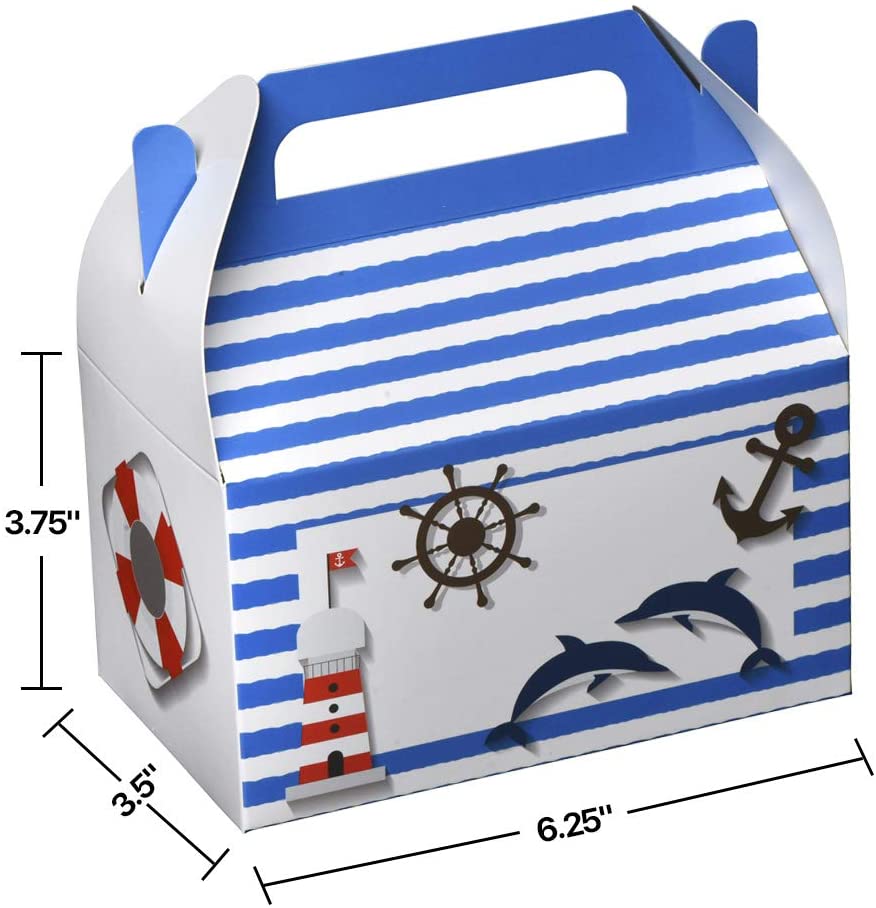 Sailor Paper Treat Boxes 10 Pack 6.25" X 3.75" X 3.5"