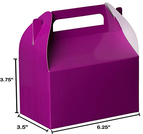 Purple 6.25" X 3.75" X 3.5" Party Favors Paper Treat Boxes 10 Pack