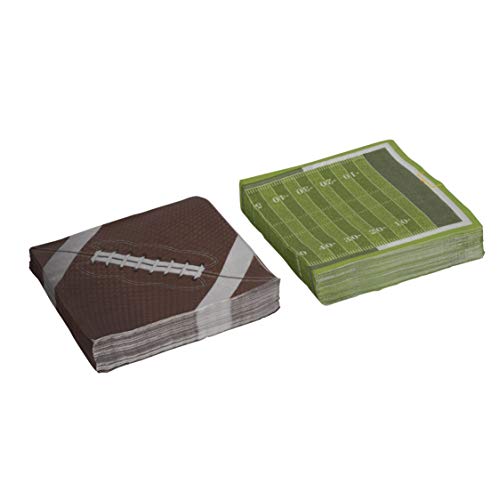Football Theme Napkins Tableware 80 Pack