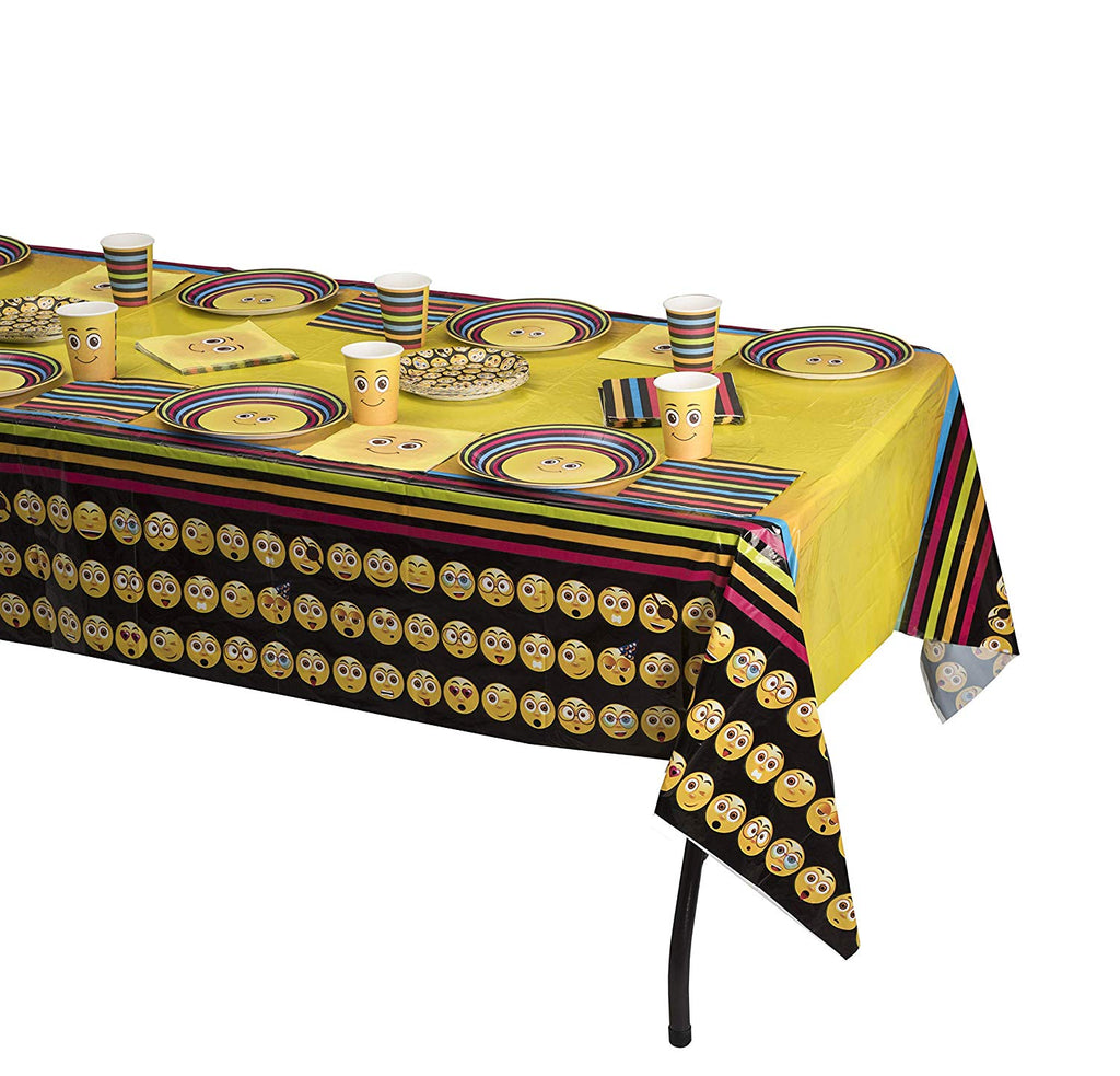 Emoji Party Supplies Tablecloth 54" 108" 4 Pack