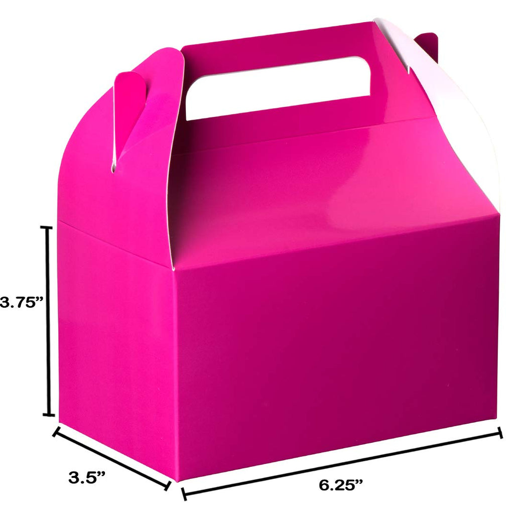 Party Favors Paper Pink 6.25" X 3.75" X 3.5" Treat Boxes 10 Pack