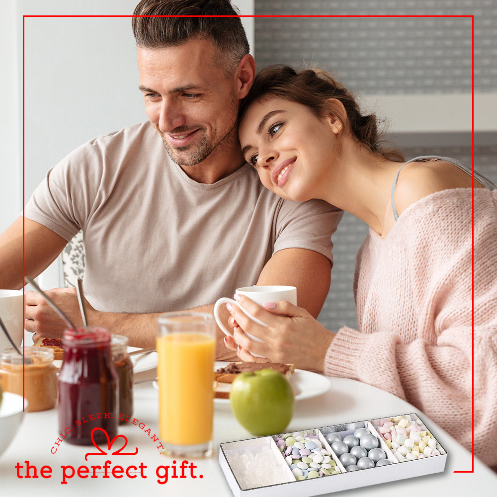 Four Section Silver Tray  4 Packs Gift Box With Clear Cover 11" X 3.75" X 1.25"