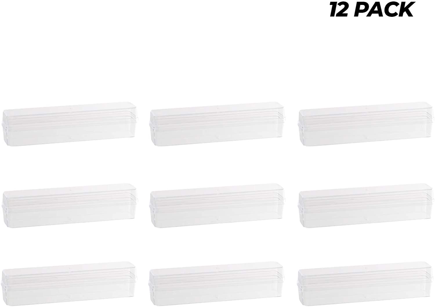 Clear Acrylic Boxes 7"X1.5"X1.5" 12 Pack