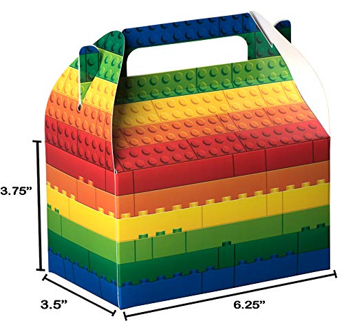 Paper Treat Boxes LEGO 10 Pack 6.25" X 3.75" X 3.5"