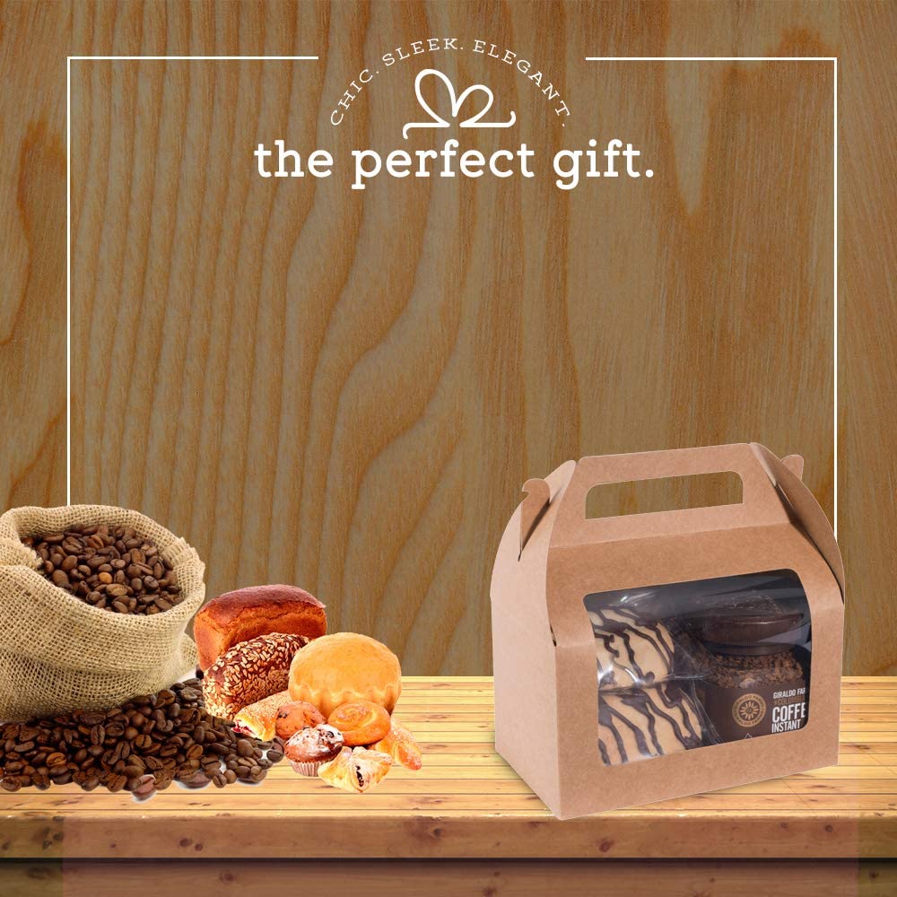 Kraft Window Treat Box 6.25" X 3.75" X 3.5" 10 Pack