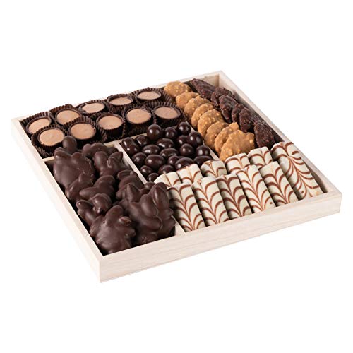 Five Sections Wooden Tray 10.5"X10.5"X1.22" Square 2 Pack