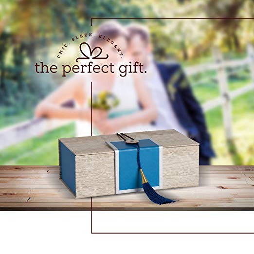Blue Gift Box With Tassel 4 Pack 7X4X2.5
