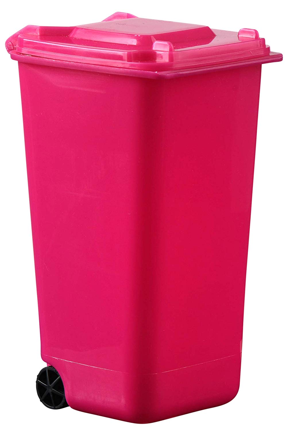 Hammont Plastic Toy Garbage Cans Playset (6 Pack) used for Pencil Holder, Desktop Organizer, Fun Playing, Novelty and Party Favors Red 6 x 3 x 6 (Pink)