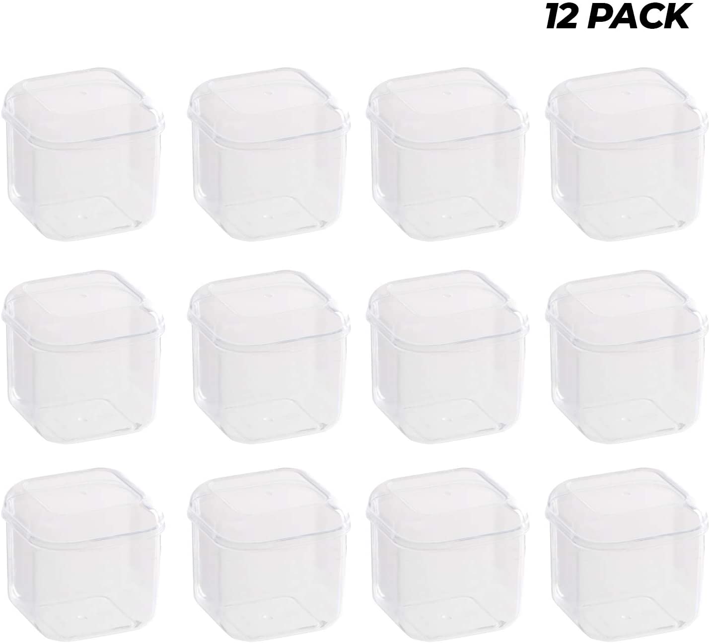 Clear Acrylic Boxes Rounded Edge 3"X3"X3" 12 Pack