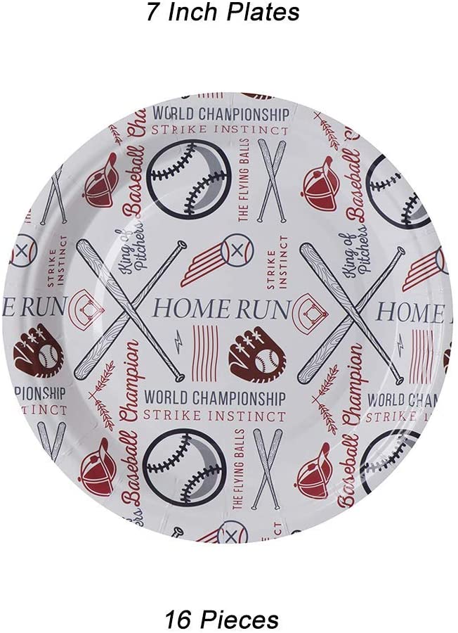 Baseball Themed Party Supplies Bundle Serves 16