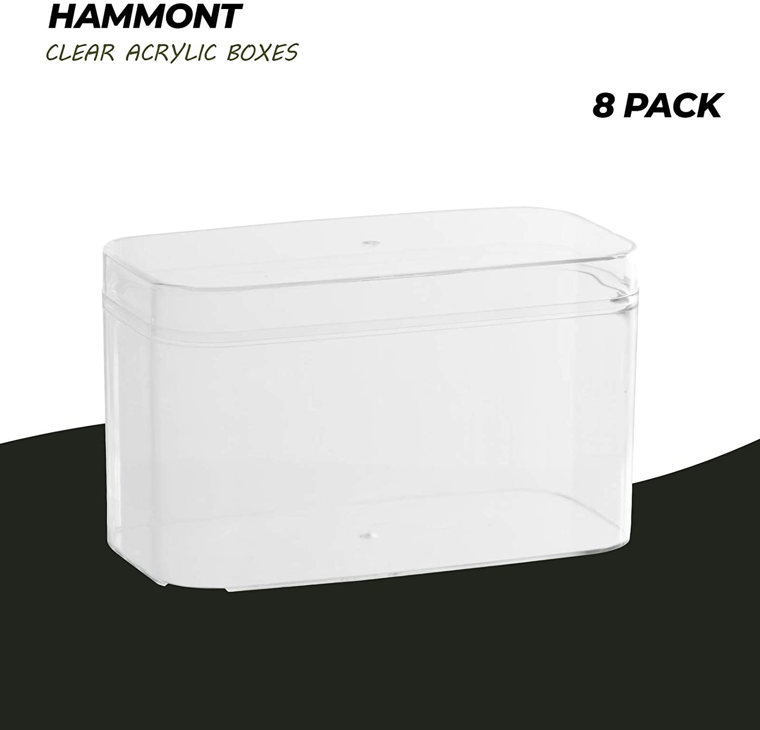 Clear Acrylic Boxes 4.75X2.25X2.75 8 Pack – Hammont
