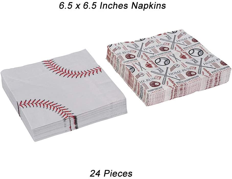 Baseball Themed Party Supplies Bundle Serves 16