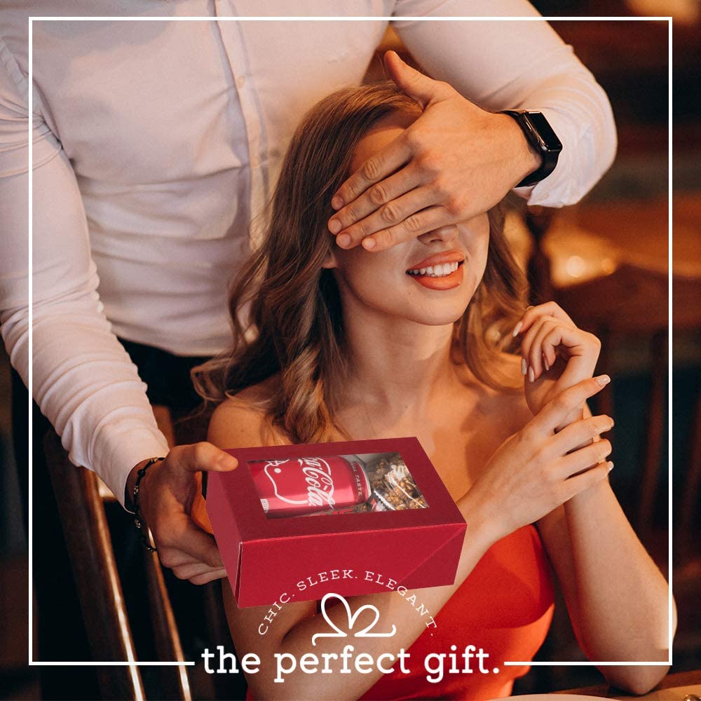 Window Box 7"X5"X2.5" Red With Six Sections 6 Pack