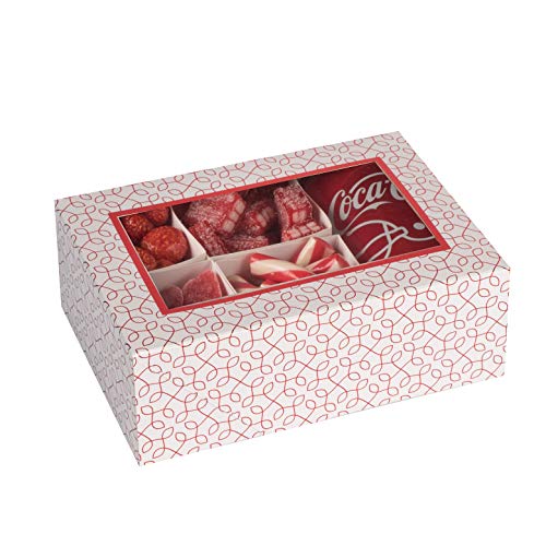 Window Box With Six Sections 7"X5"X2.5" Red and White 6 Pack