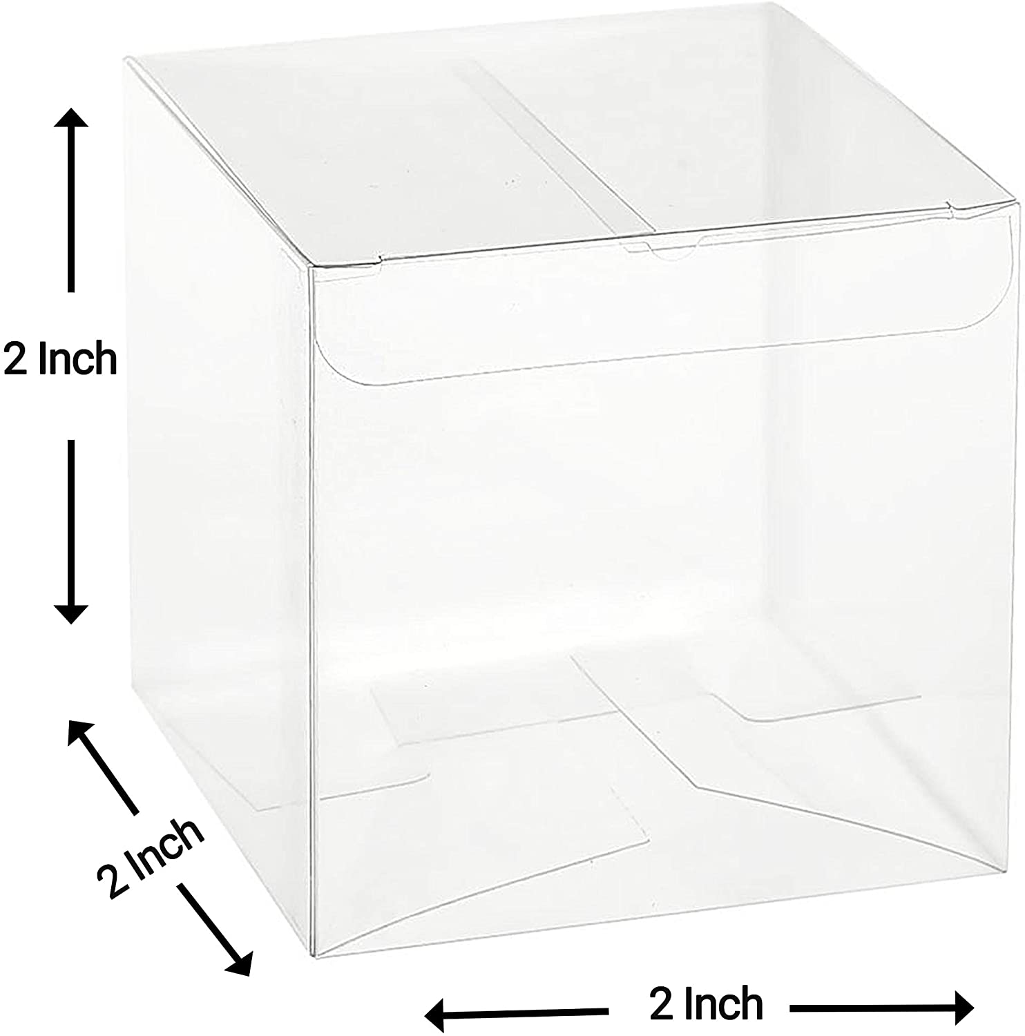 Clear Soft Gift Boxes 4"X4"X4" 8 Pack