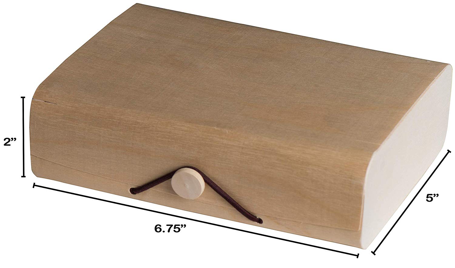 Wooden Box 4 Pack 6.75''X5''X2''
