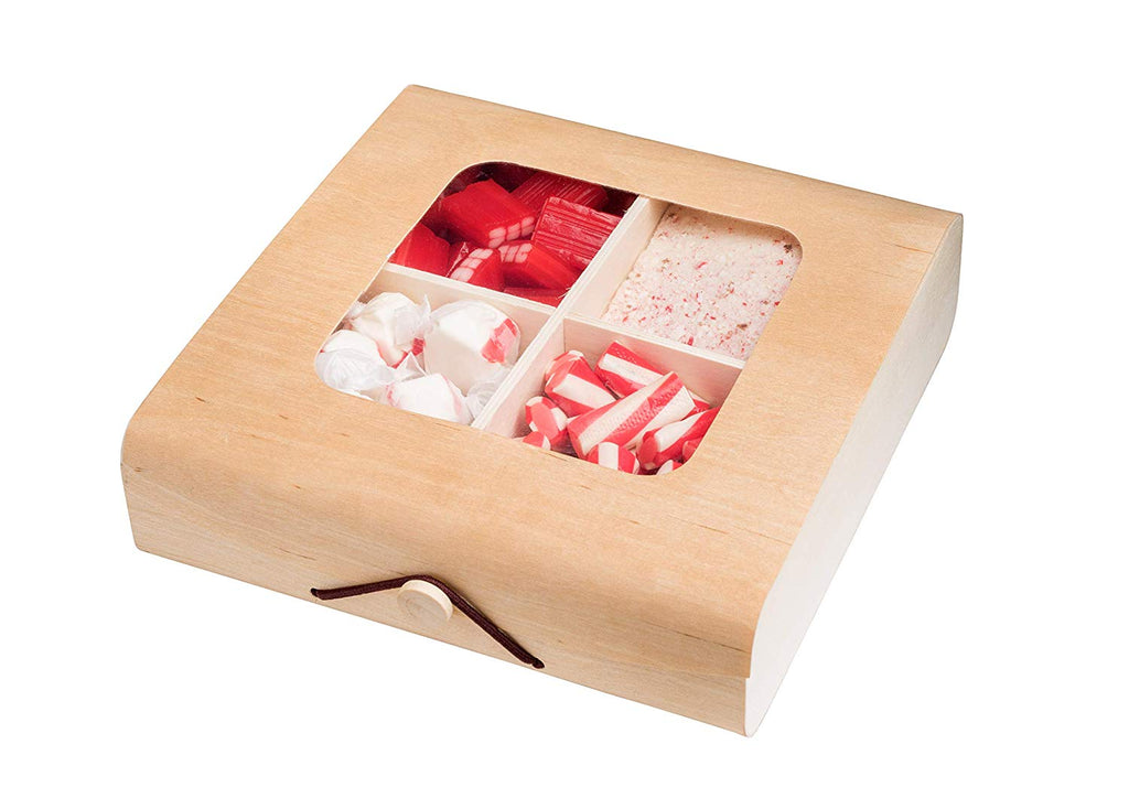 Wooden Candy Gift Box 4 Pack 7''X7''X2''