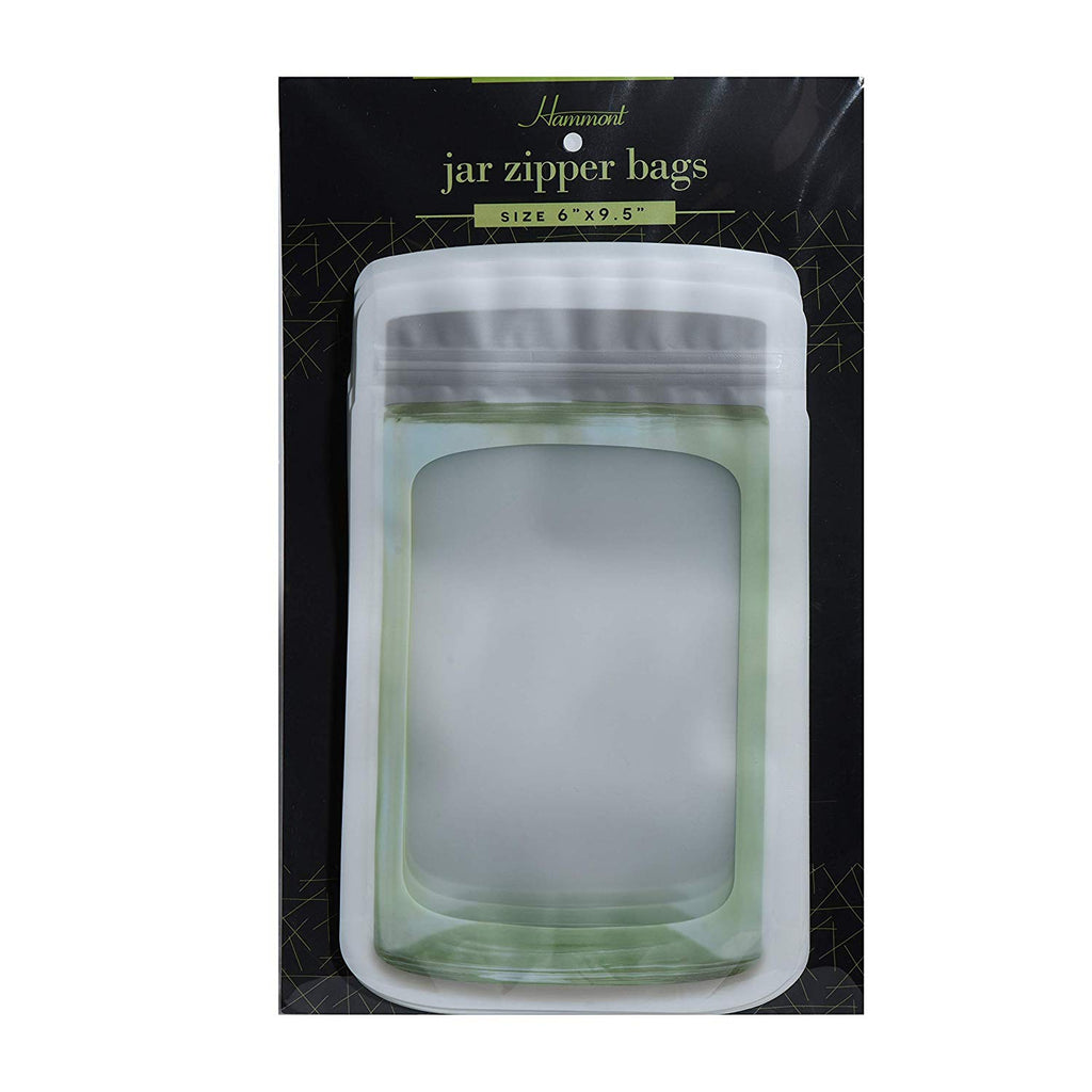 Jar Shape Airtight Bag Silver 6"X9.5" 10 Packs