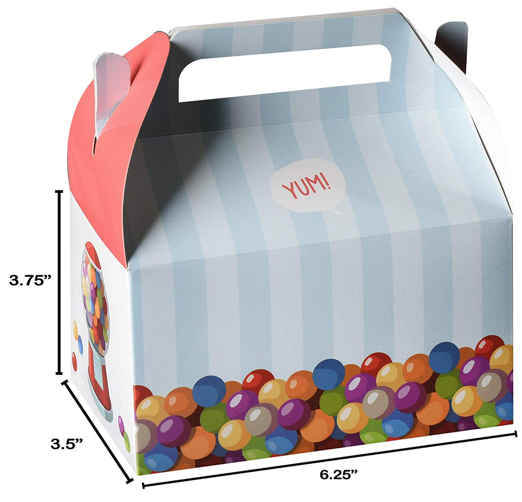 Gumball Paper Treat Boxes 10 Pack 6.25" X 3.75" X 3.5"