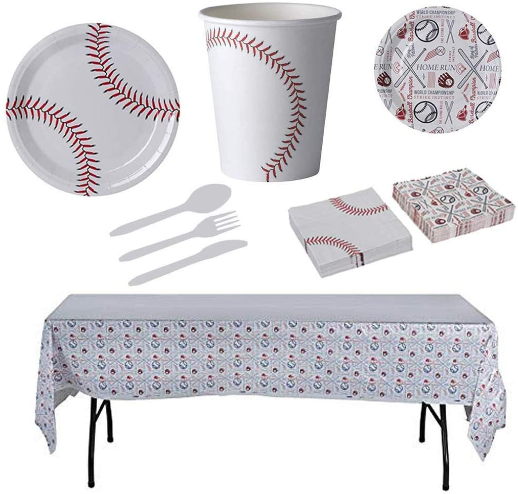 Baseball Themed Party Supplies Bundle Serves 16