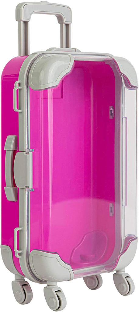 Pink Plastic Suitcase Candy Box 3 Pack 7.5"x5"x2.5"