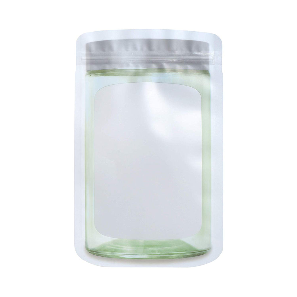 Jar Shape Airtight Bag Silver 4.25"X5.5" 10 Pack