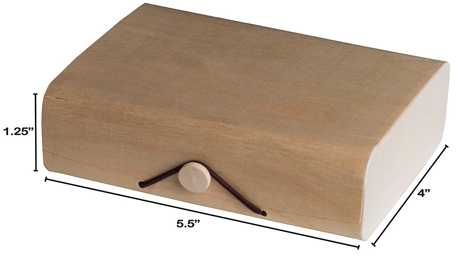 Wooden Gift Box 4 Pack 5.5''X4''X1.25''
