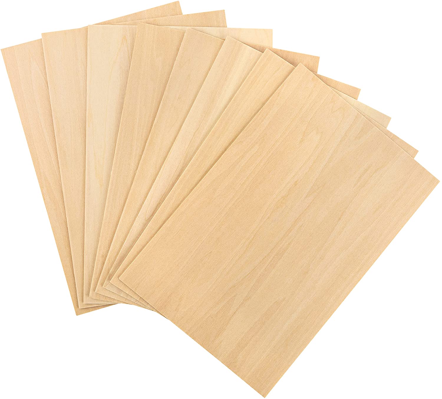 10 Pack Basswood Sheets 3mm 10 x 10 x 1/8 Inch Plywood Board, Thin  Natural