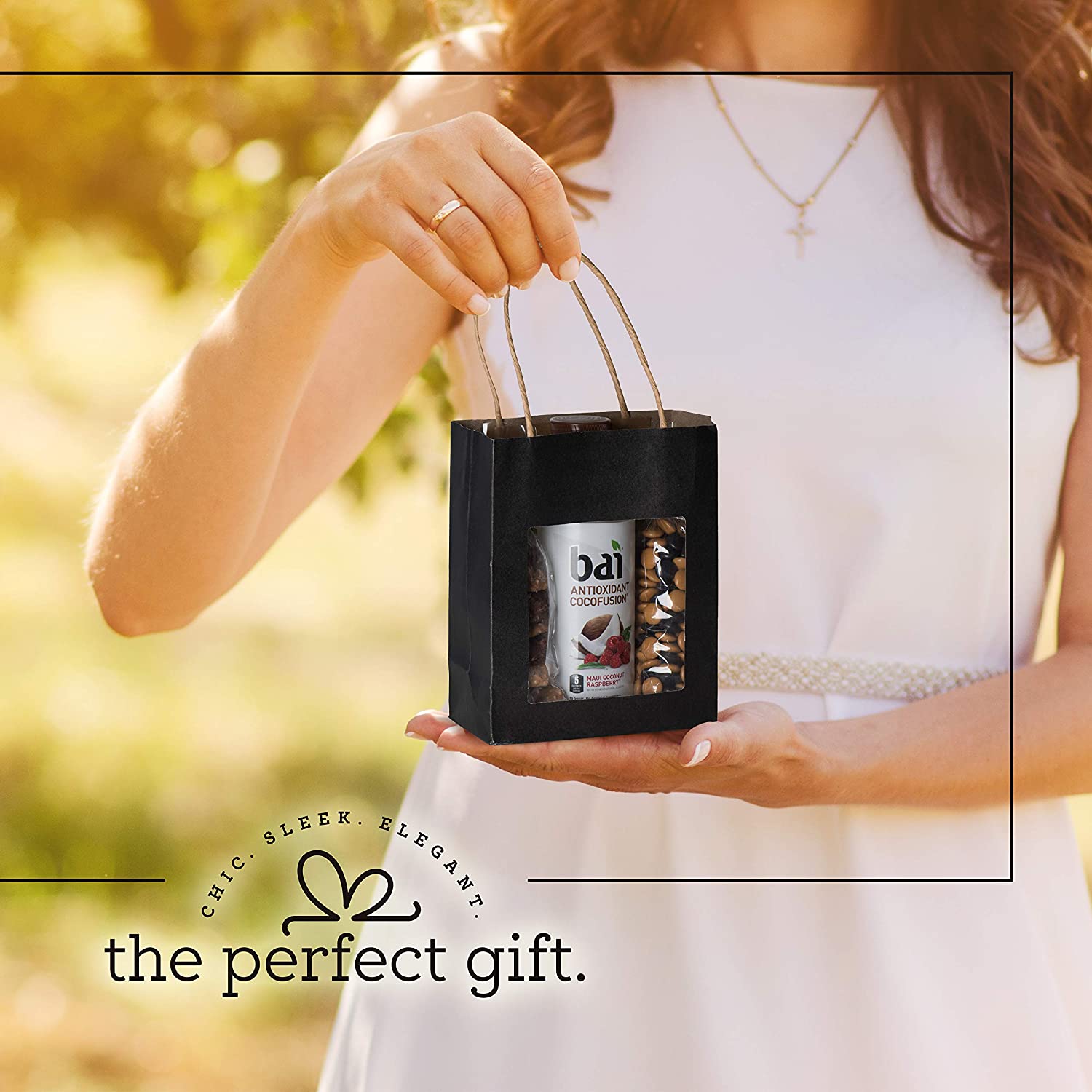 Black Kraft Paper Bag With Window 10 Pack 7.75"X 6.25"X 3"