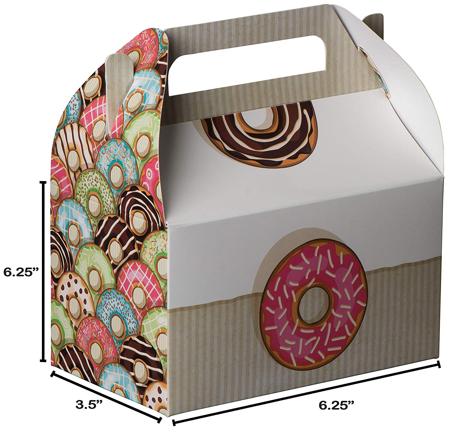 Dounuts Paper Treat Boxes 10 Pack 6.25" X 3.75" X 3.5"