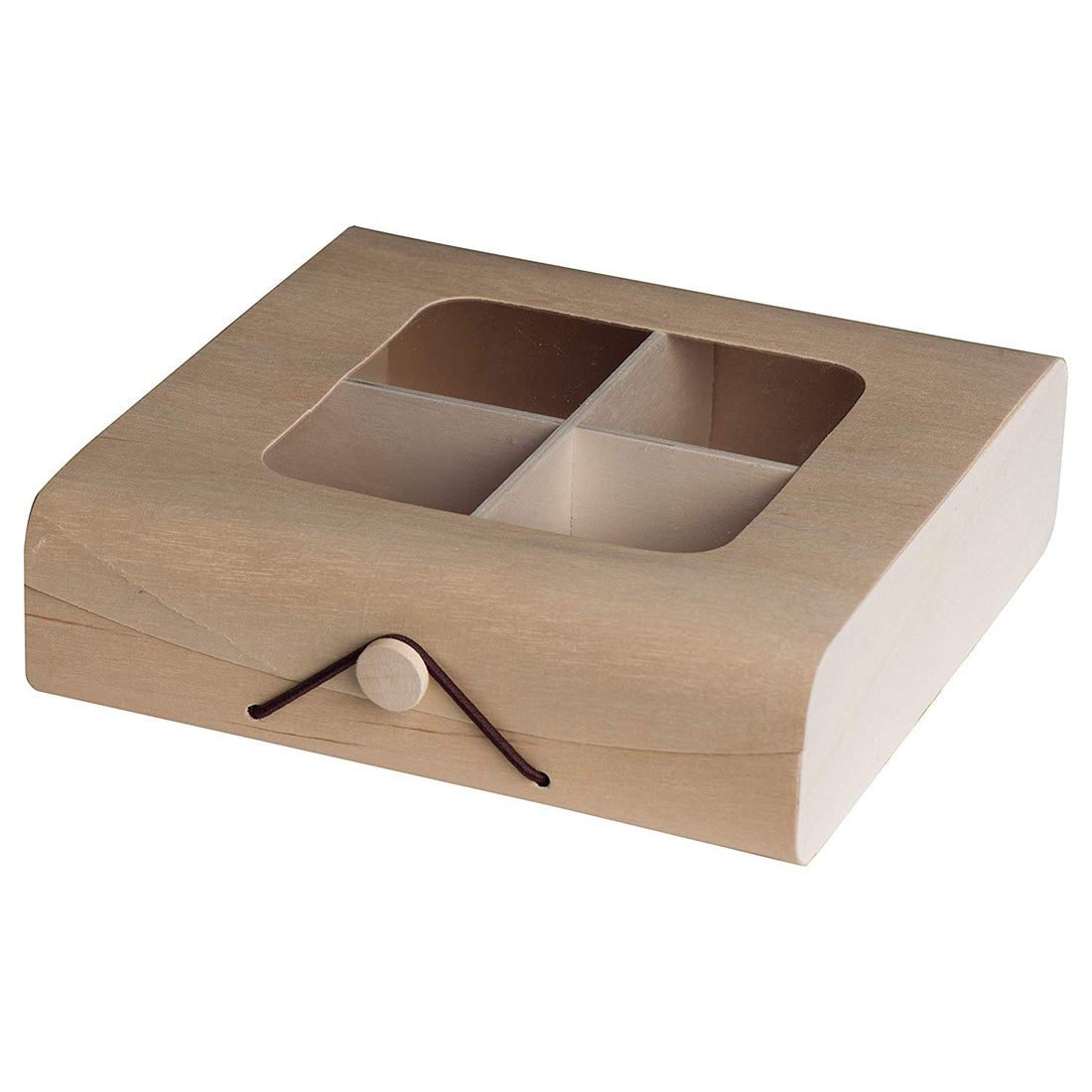 Wooden Candy Gift Box 4 Pack 7''X7''X2''