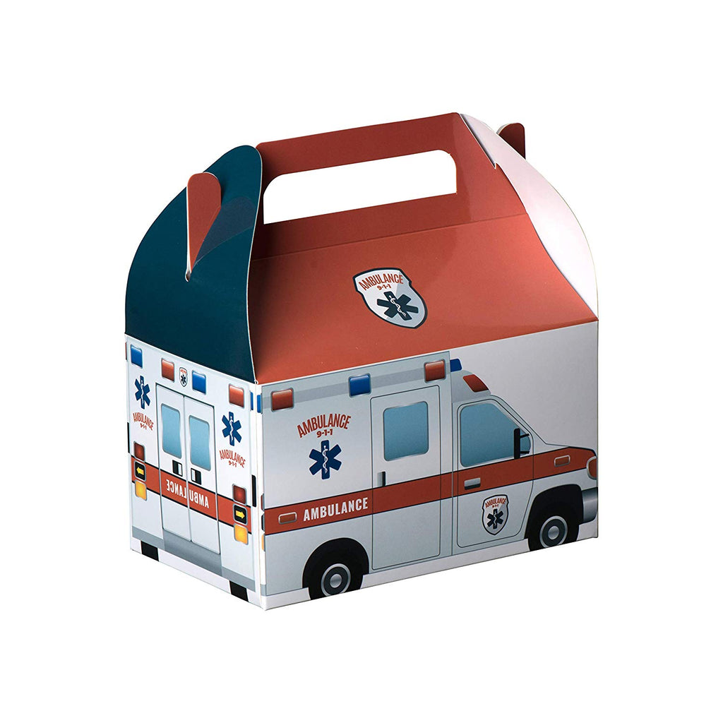 Ambulance Paper Treat Boxes 10 Pack 6.25" X 3.75" X 3.5"