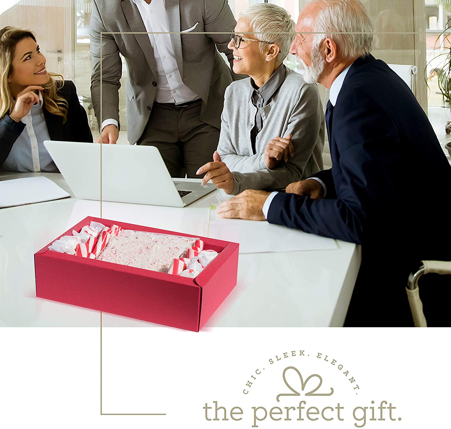 Clear Sleeve Sliding Red Gift Box 6 Pack 7 X 4.75 X 2