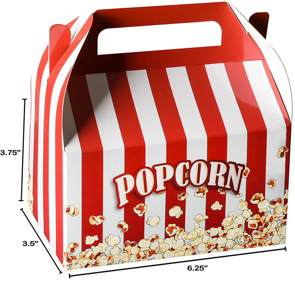 Popcorn Paper Treat Boxes 10 Pack S 6.25" X 3.75" X 3.5"
