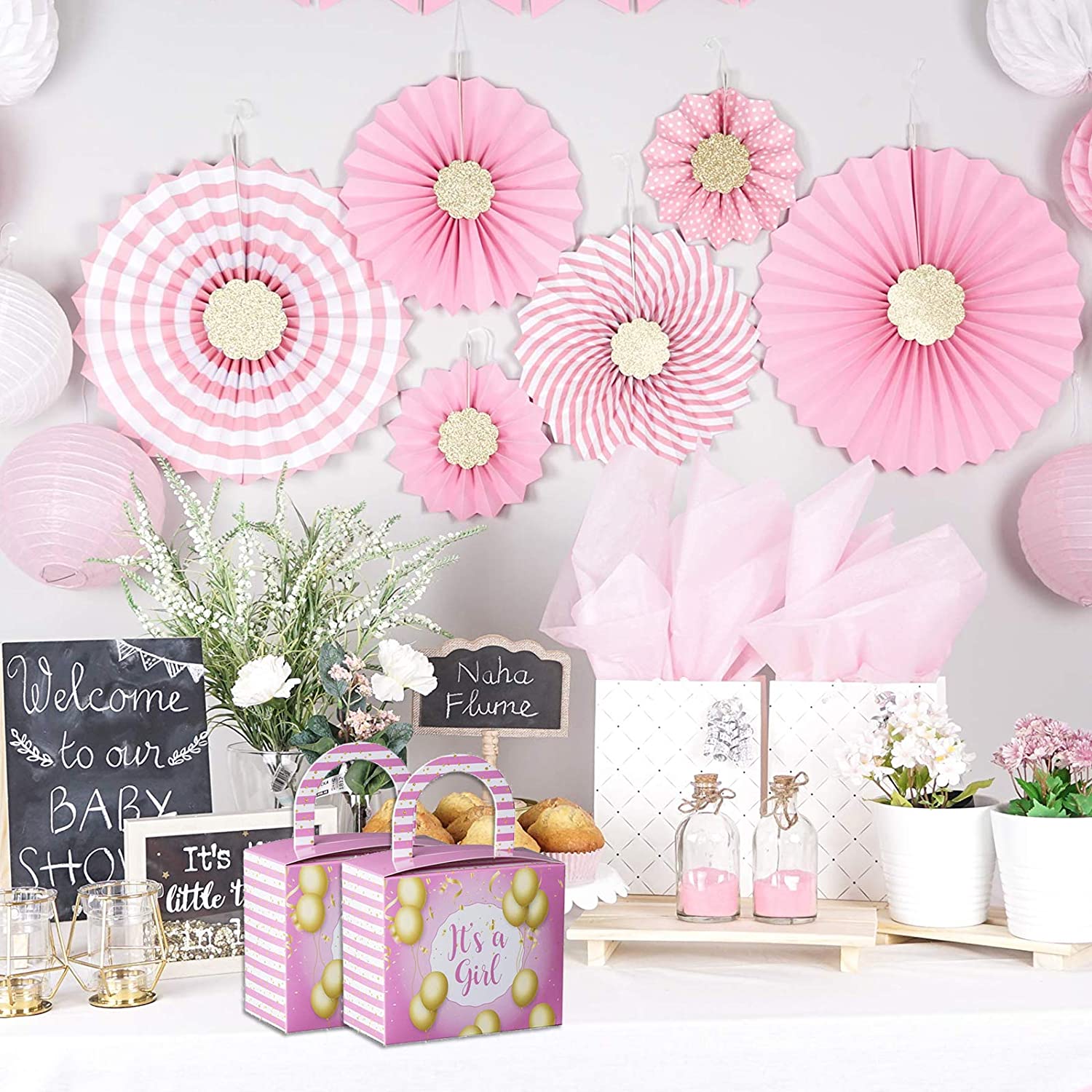 Its A Girl Candy Boxes 18 Pack 4.5" X 3.75" X 2.25"