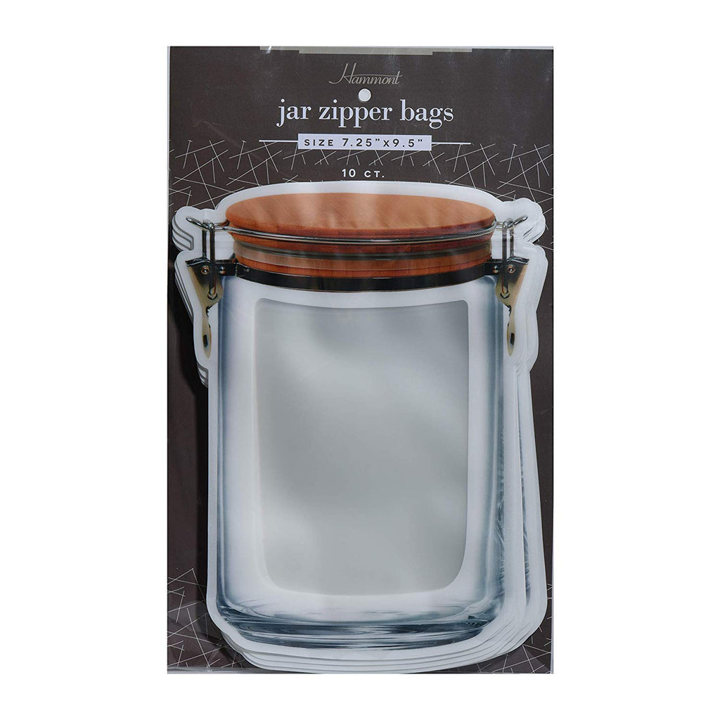 Jar Shape Airtight Bag Wood 7.25"X9.5" Pack of 10