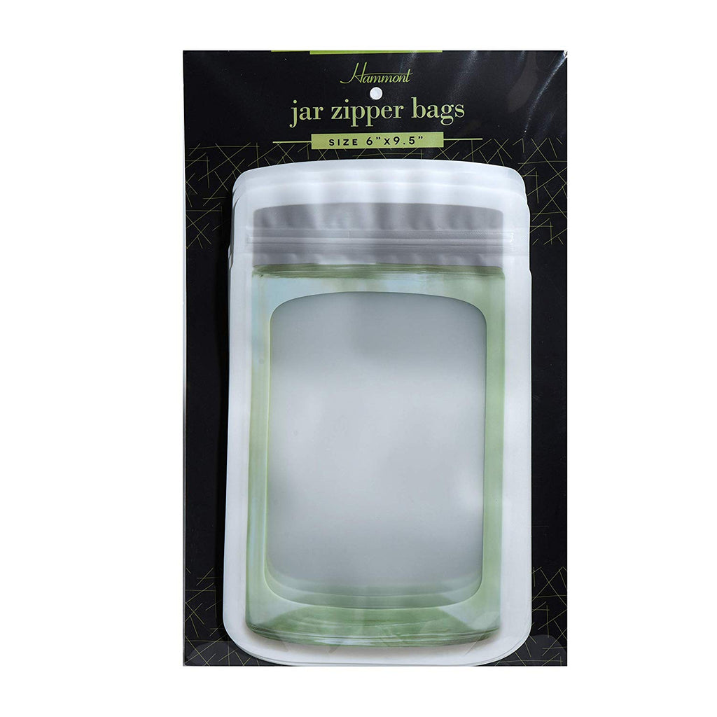Jar Shape Airtight Bag Silver 5"X7.5" 10 Packs