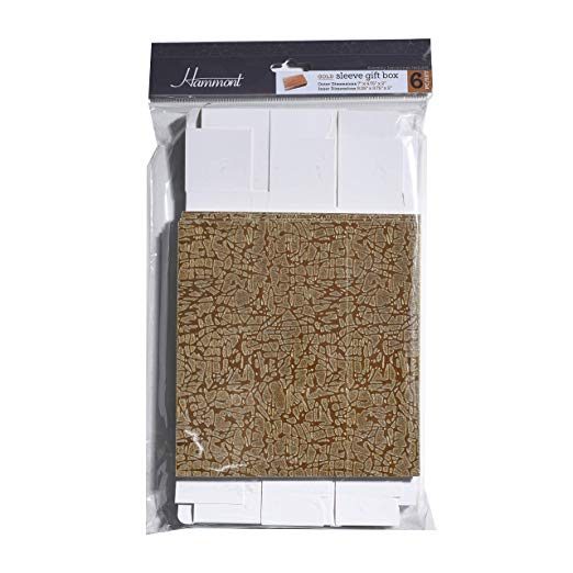 Gold Sleeve Diy Sliding Kraft Paper Box 6 Pack 7 X 4.75 X 2