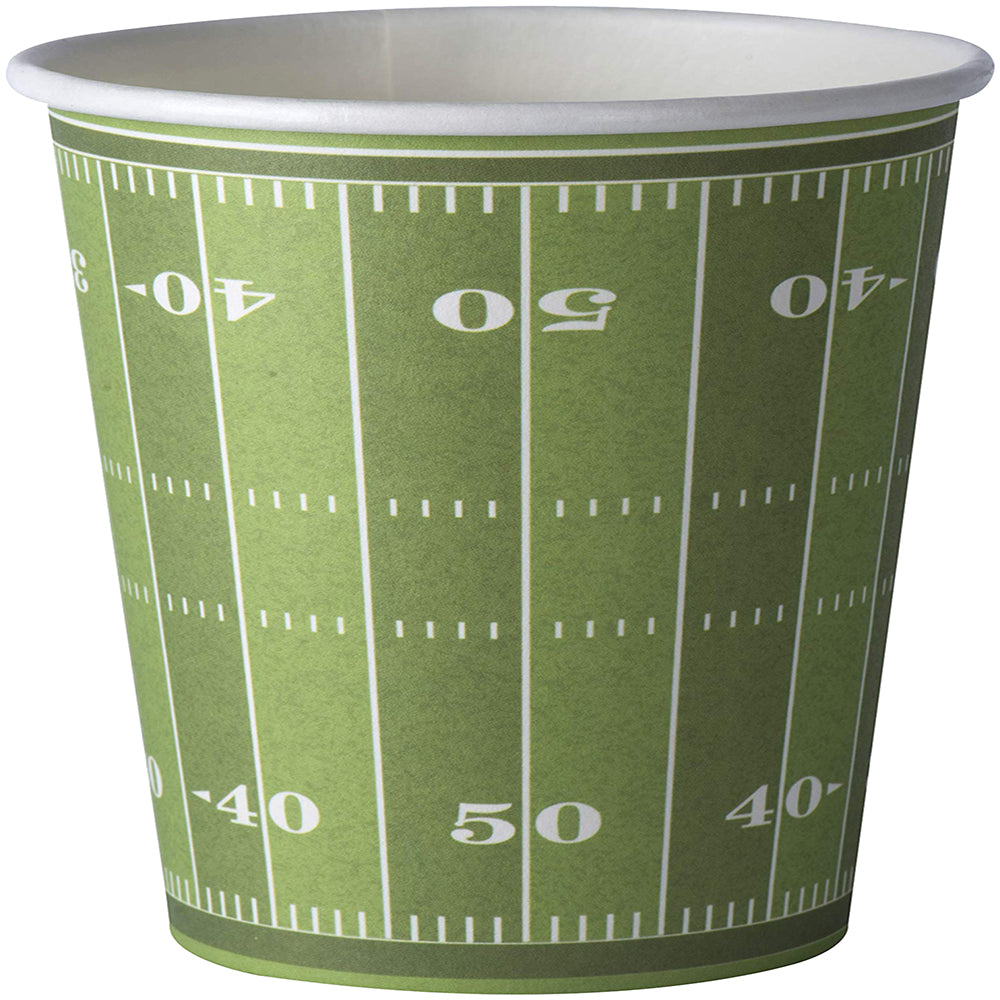 Football Themed Disposable Paper Cups 50 Pack 9 Oz