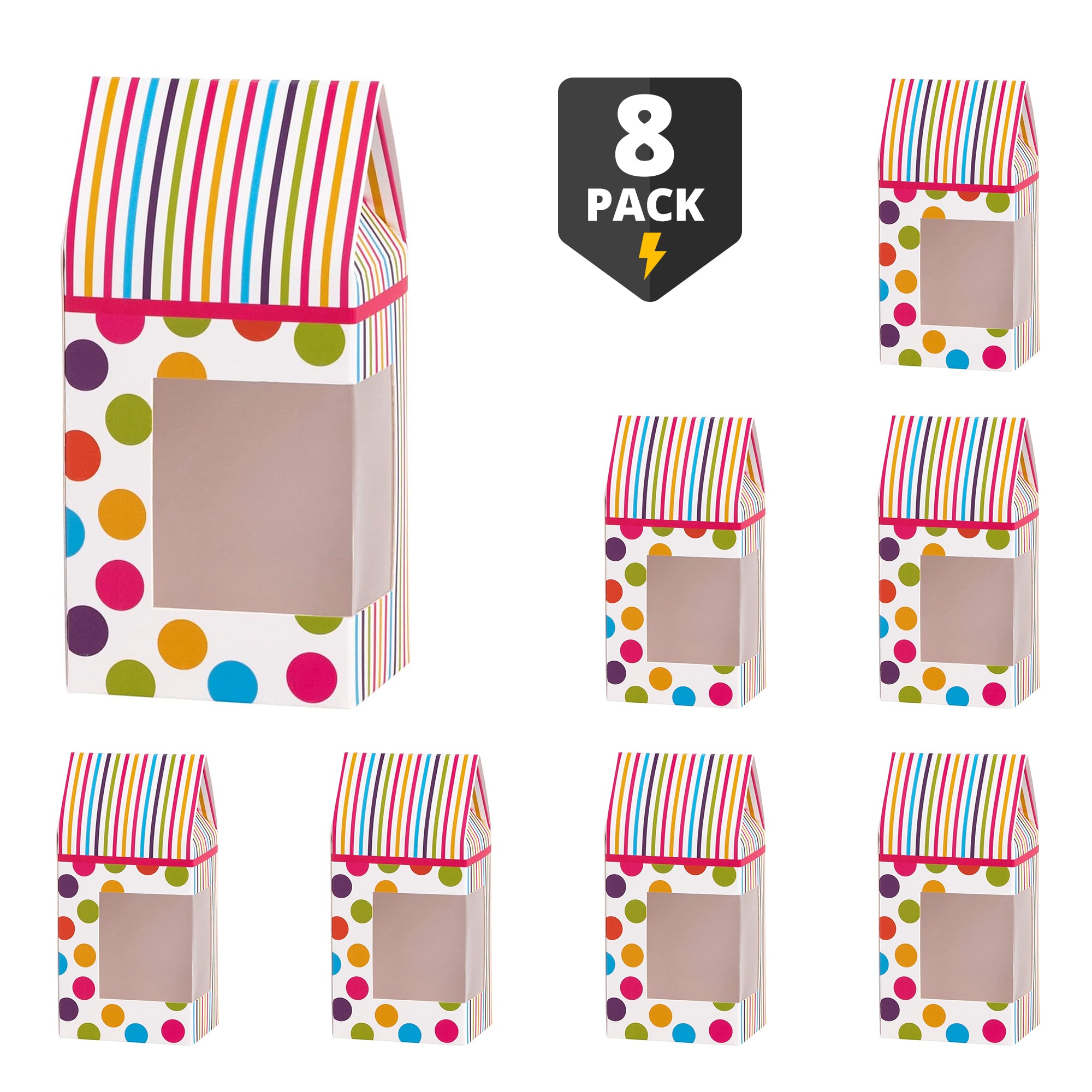 Gift Boxes Tall Colorful 8 Pack 5.4X2.5X2