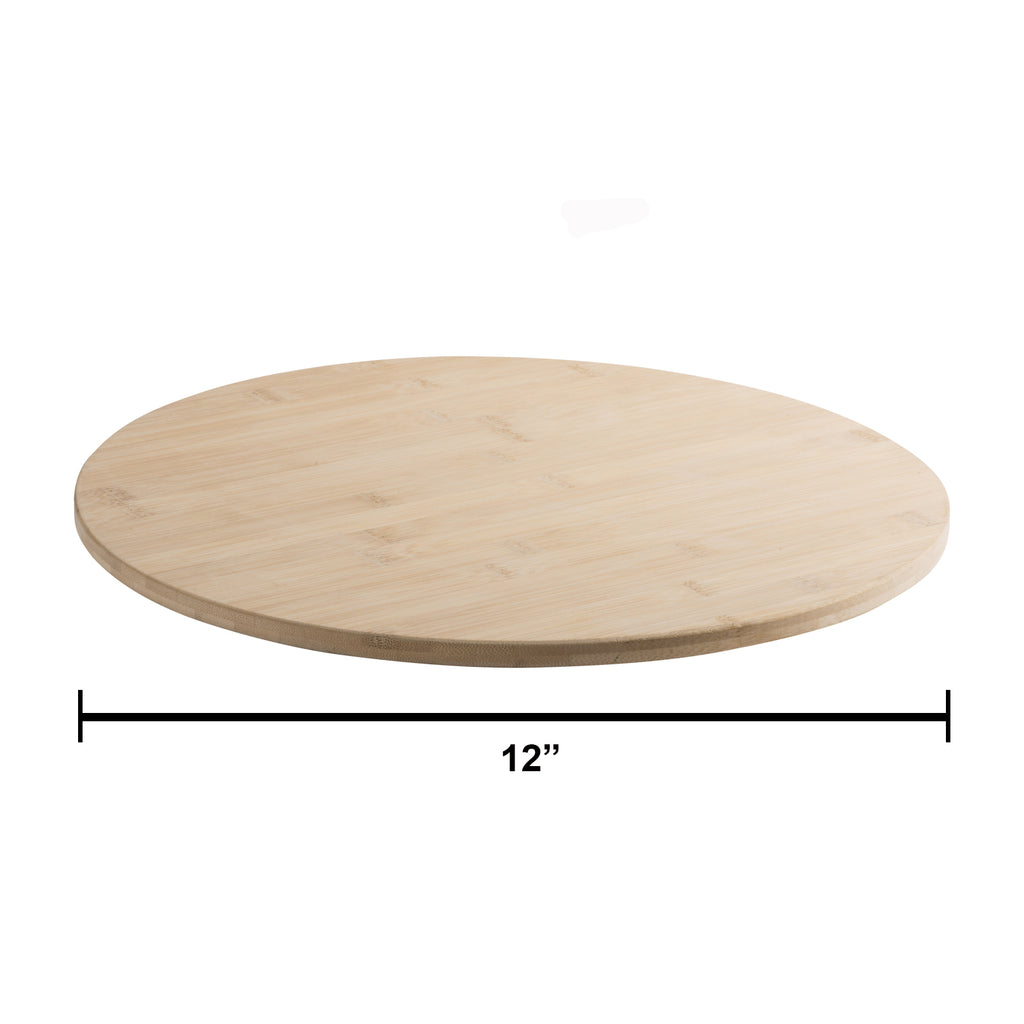 Bamboo Round Circle Kitchen Cutting Board Pack of 3 12" X 0.5"